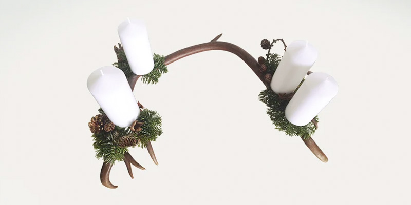 Christmas decoration on antlers - DIY project