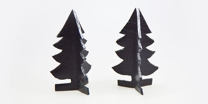 Leather christmas trees - DIY project