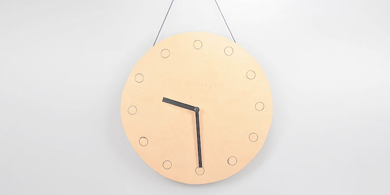 Leather wall clock - DIY project