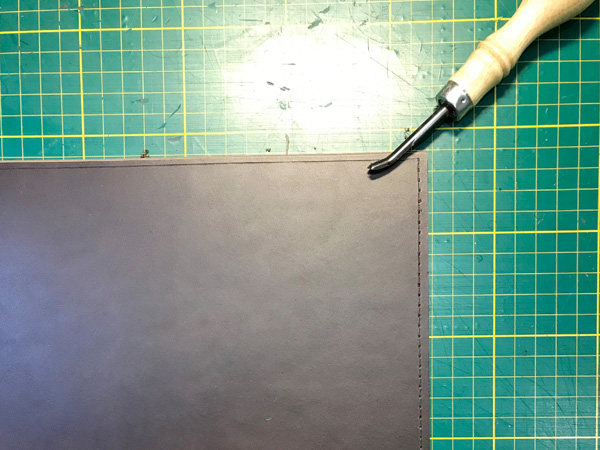 Papirkurv i læder - DIY guide step 12