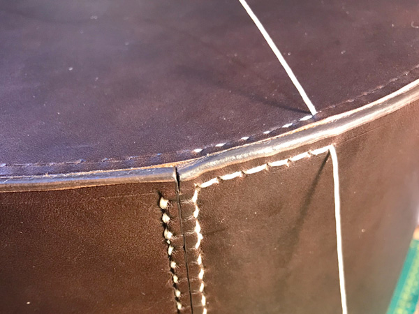 Papirkurv i læder - DIY guide step 22