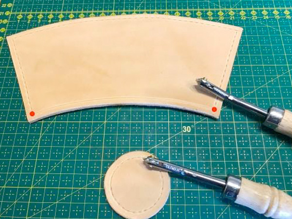 Raflebæger i læder - DIY guide. Step 6